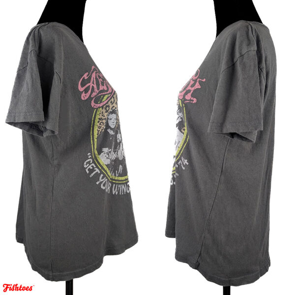 Aerosmith Get Your Wings Tout 74 Printed Band T-Shirt Graphic Tee Women's Medium