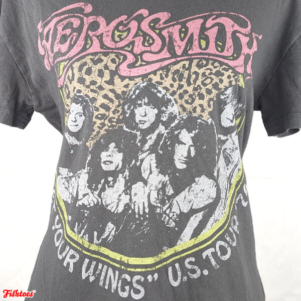 Aerosmith Photograph Printed T-Shirt Women's Medium