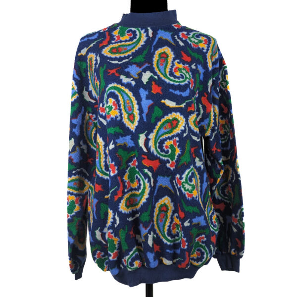 COLORFUL PAISLEY PULLOVER SWEATER