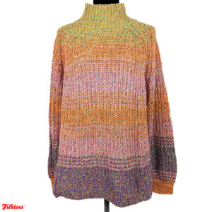 Gap Multicolored Woven Turtleneck Sweater Women's XL