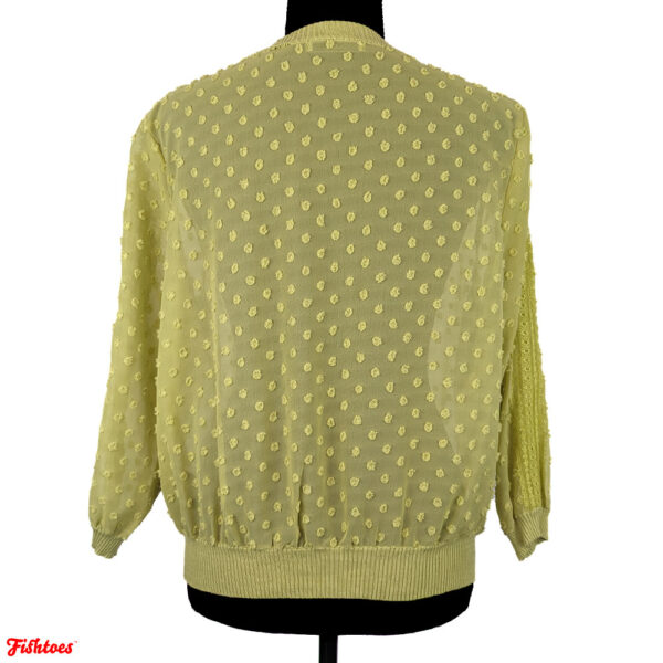 Lime Blouse Top Librarian Vintage Women's Large Thrift