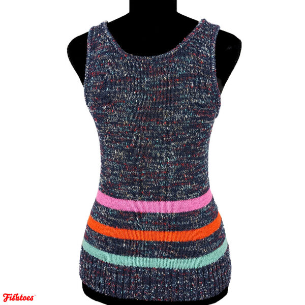 Multi-Colored Speck Stripe Tank Top Women's XS