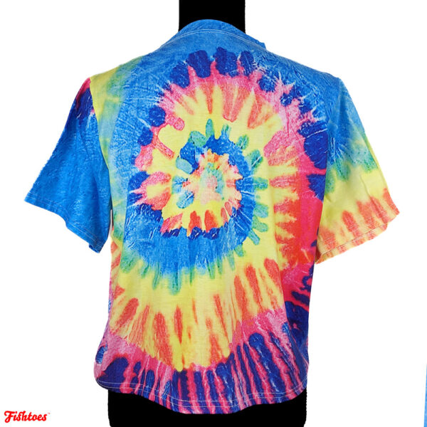 Tie Dye Swirl Rainbow Women's Medium UFO Alien T-Shirt