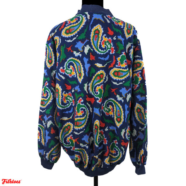 Trippy Hippie Blue Yellow Red Green Sweater Patterned Women's Medium