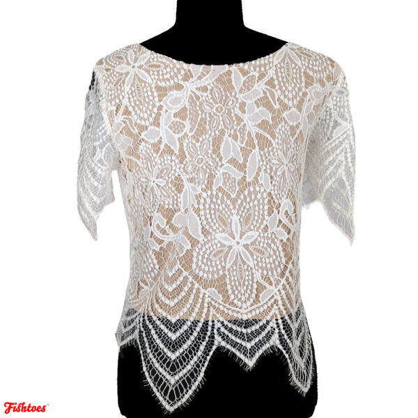 White Lace Top Women's XS