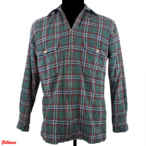 Britches Green Red White Zip Up Flannel Jacket Men's Small