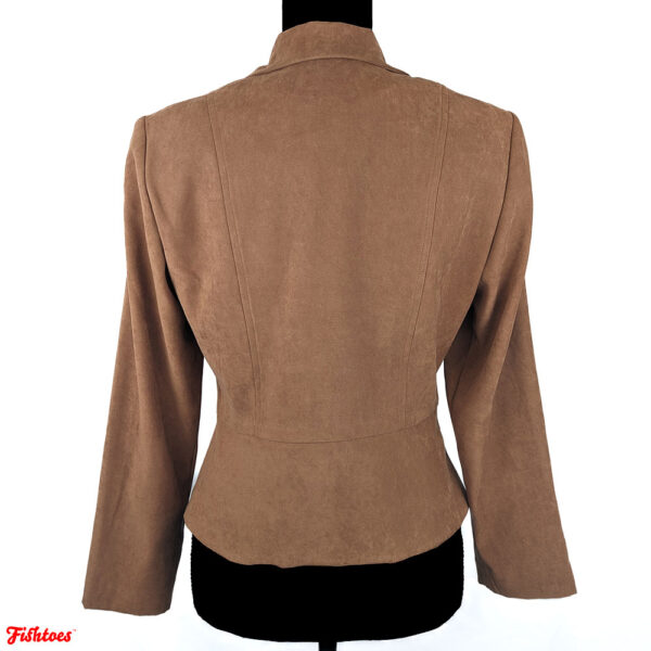 Vintage Equestrian Style Jacket Fashion Tan Brown Jacket Buttons Women's Small