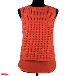 Jcrew Orange Red Eyelet Tank Top Women's Small Size 4