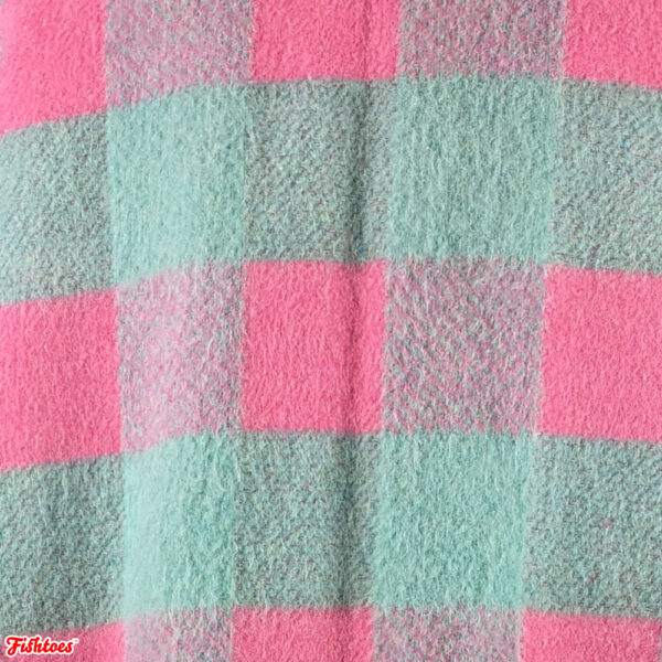 Pink Teal Plaid Checker Fabric