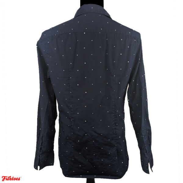 Play Pause Stop Buttons Pattern Button Up Long Sleeve Shirt