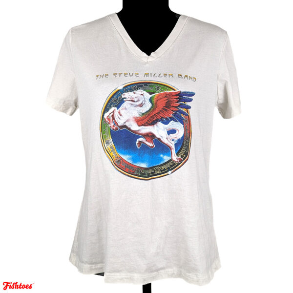 The Steve Miller Band Pegasus Rainbow Printed T-Shirt Women's Medium Thrift Fishtoes