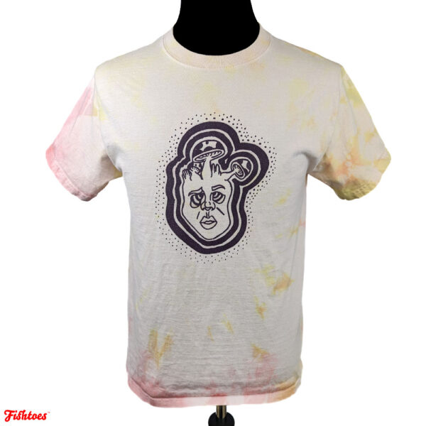 Tie Dye Mushroom Head Face Art Print Graphic Men's Medium T-Shirt