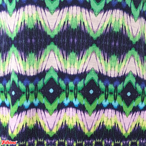 Trippy Green Pink Blue Kaleidoscope Pattern Women's Shirt XL