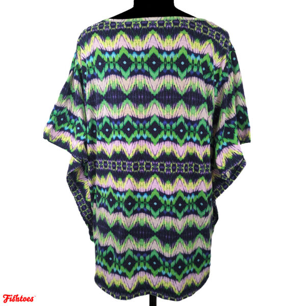 Unique Cut Shirt Wing Sleeves Women's XL Kaleidoscope Pattern Colorful Shirt Women's XL