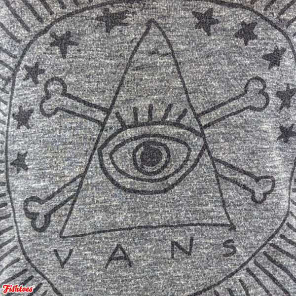 Vans Triangle Eye Sun Crossbones Grey Black Tank Top Women's Small