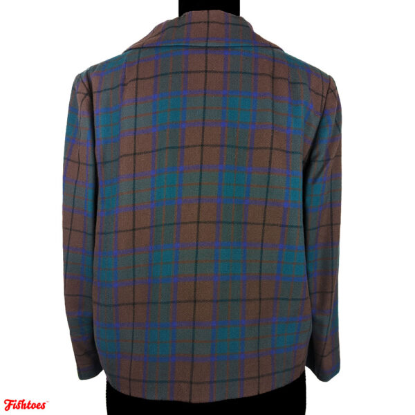 Vintage 70's 1970's Plaid Peacoat Crop Jacket Women's Large 14 AlJean