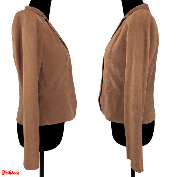 Vintage Equestrian Style Jacket Fashion Tan Brown Jacket Buttons Women's Small