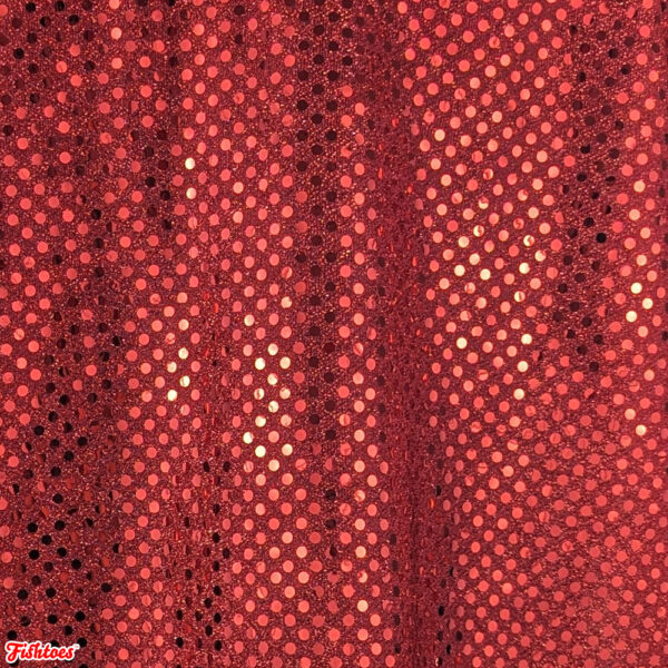 Vintage 90's Red Sequin Fabric