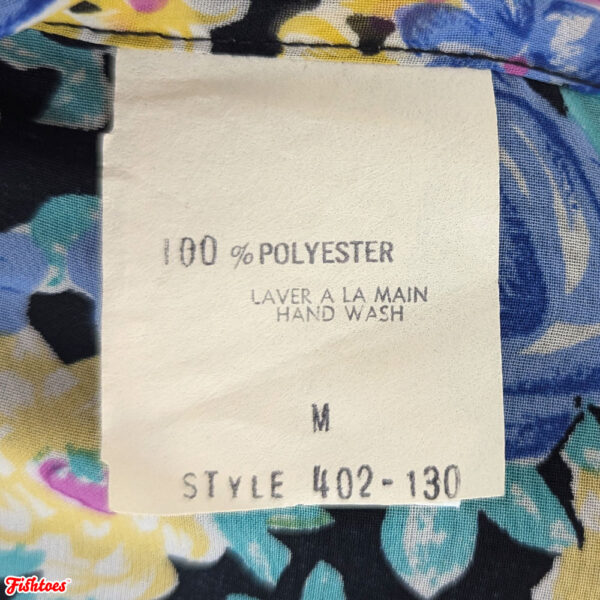 100% Polyester Vintage Tag