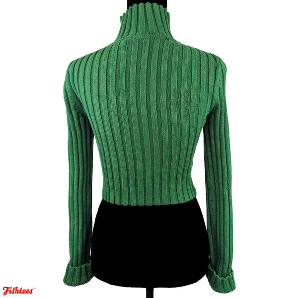 BDG Green Crop Turtleneck Sweater Women's Small