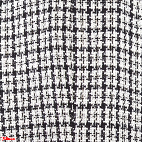 Black White Houndstooth Tweed