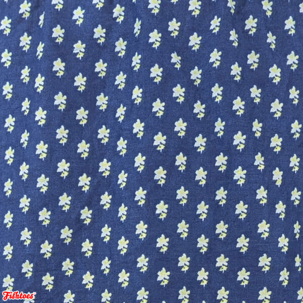 Blue Floral Small Flowers Printed Fabric