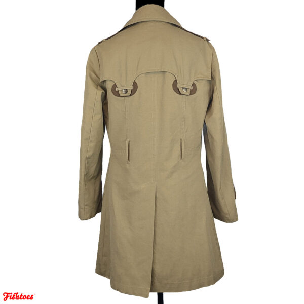 True Vintage 70's Trench Coat Beige Tan Brown Long Women's Small