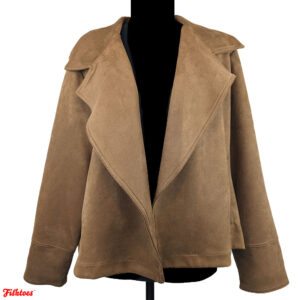 Philosophy Tan Brown Suede Collared Jacket Women's 1X XL