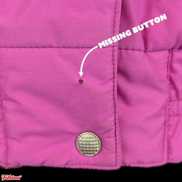 Pink Coat Missing Button