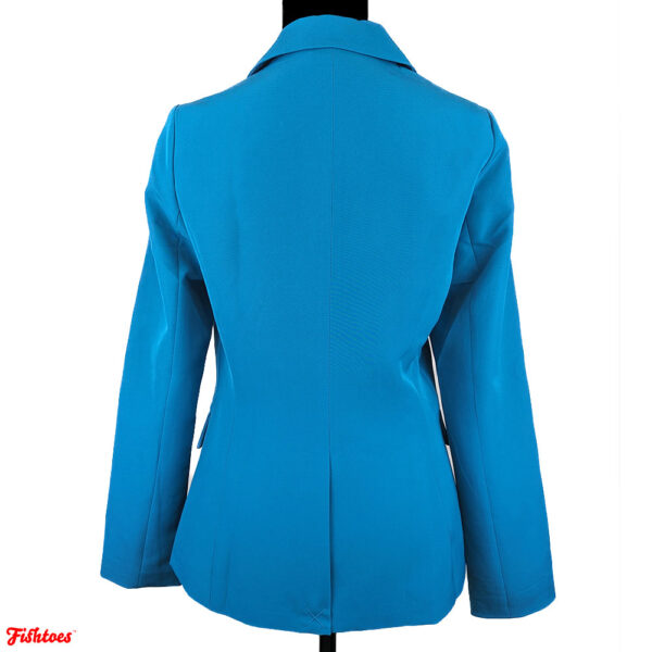 Sincerely Jules Cyan Turquoise Blue Dress Jacket Women's Small