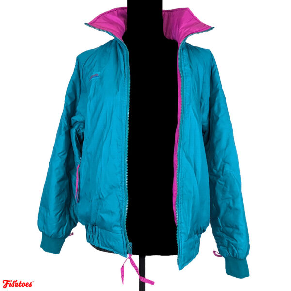 Vintage Columbia Sportswear Inner Jacket 2 In 1 Teal Pink Women's Medium 90's