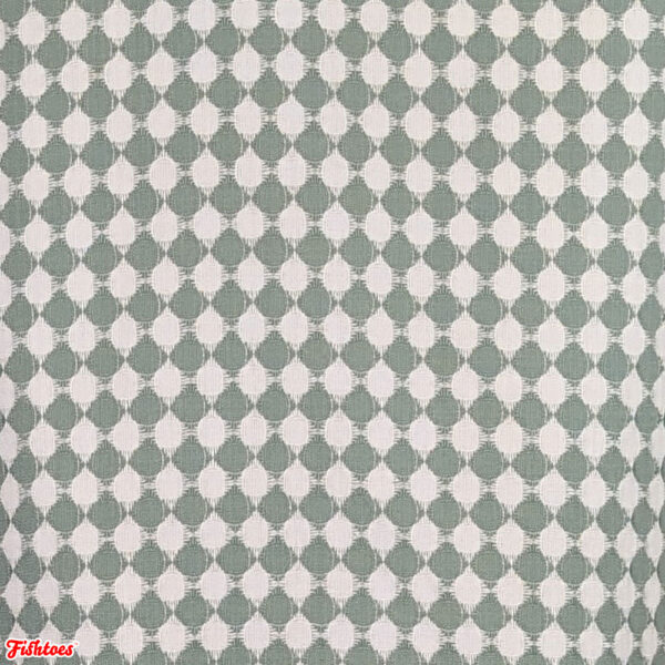 Vintage Green Checker Circles 50's Fabric