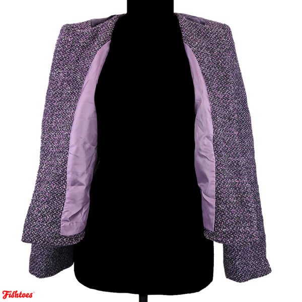 Vintage Purple Tweed Jacket Women's Small