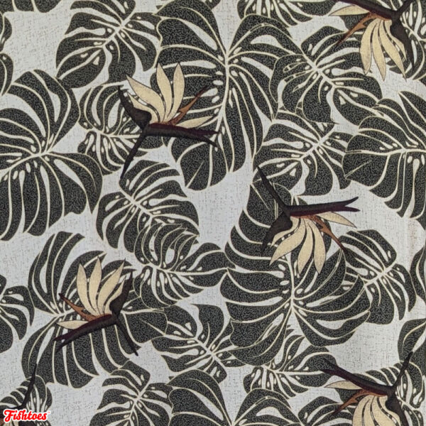 90's Hawaiian Hawaii Patterned Leaves Palm Fabric