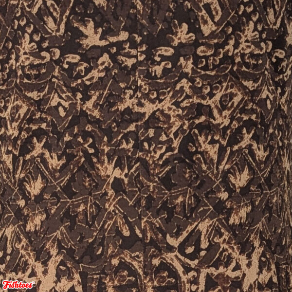 Brown Black Tan Patterned Fabric