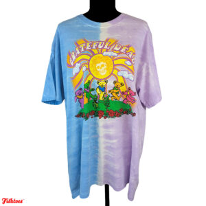 Grateful Dead Dancing Bears Two Tone Tie Dye Sun T-Shirt Women's Large Thrift Fishtoes