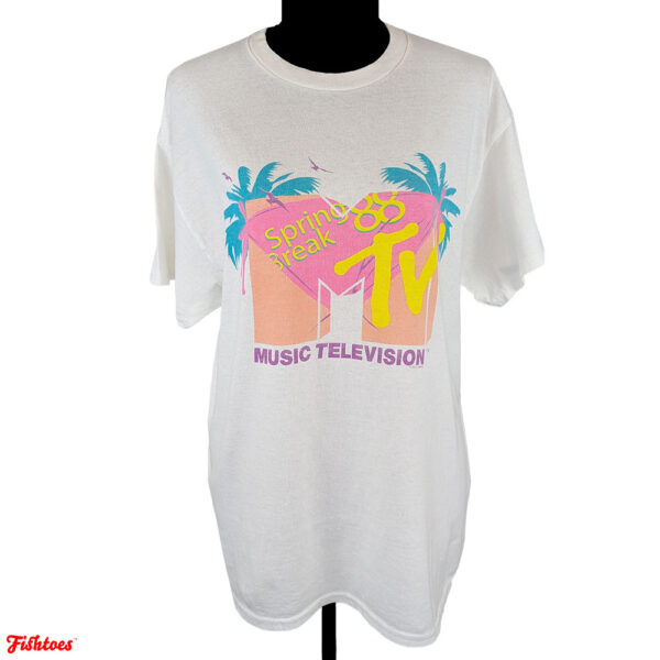 MTV Spring Break '88 Printed 80's T-Shirt Women's Medium Thrift Fishtoes