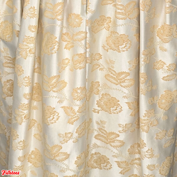 Vintage Hollywood Embossed Gold Floral Fabric