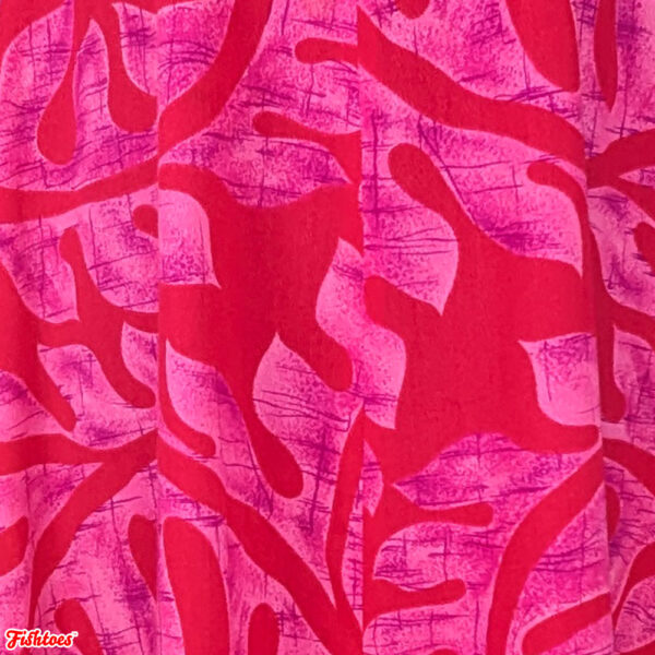 Vintage Lord & Taylor Red Pink Leaves 60's