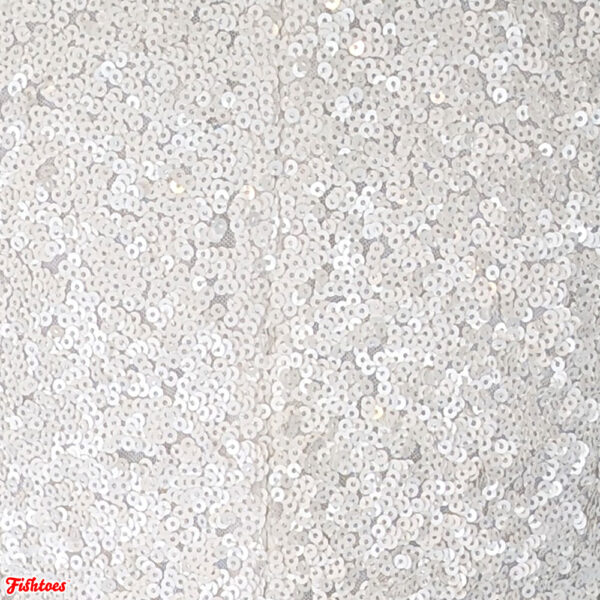 White Sequin Fabric