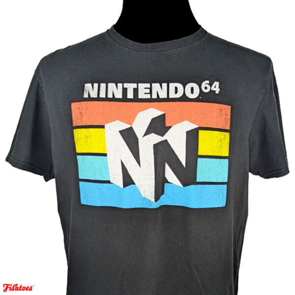 Nintendo 64 Logo Graphic Printed T-Shirt Men's Large