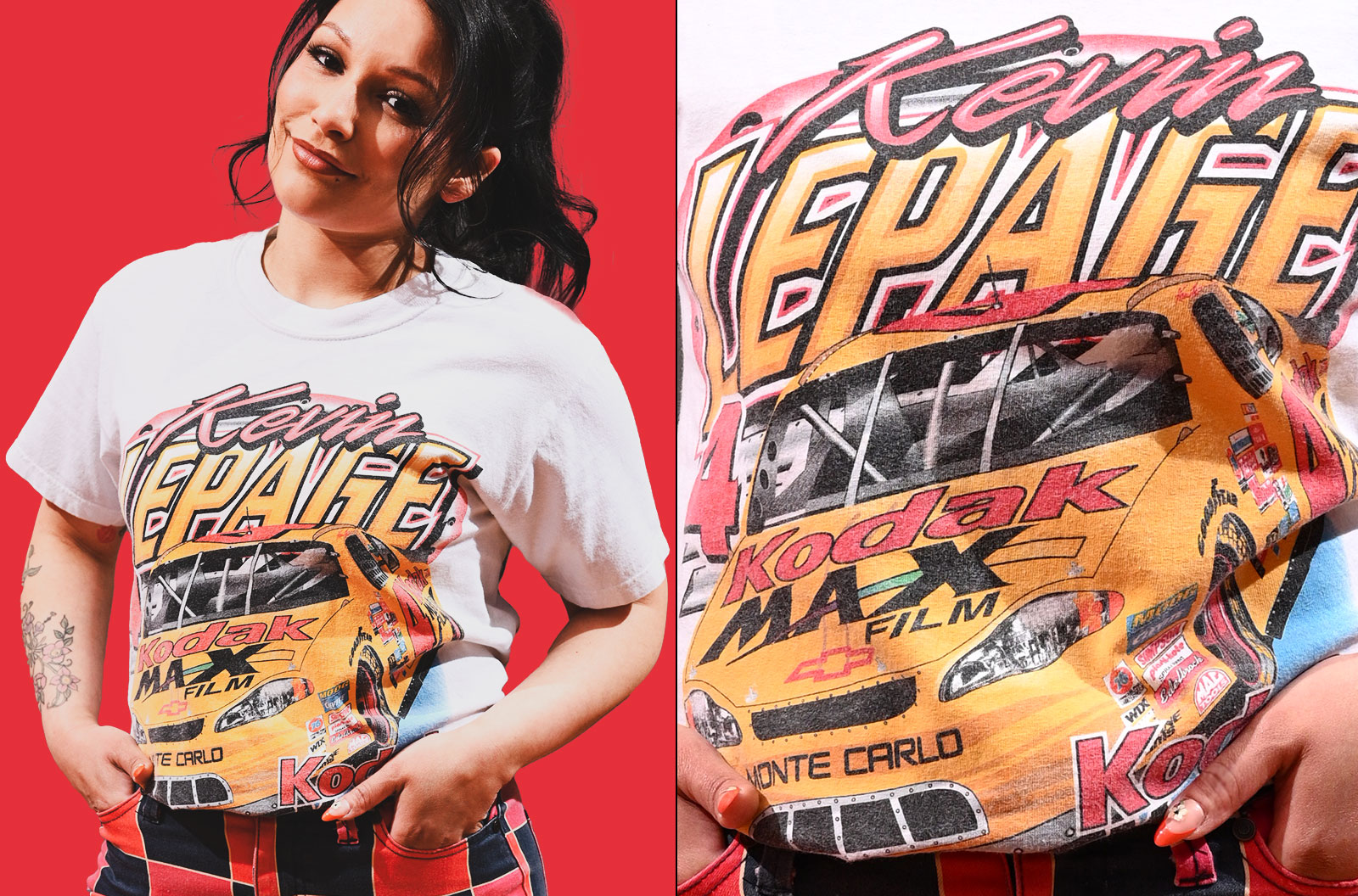 Vintage 90s Kevin Lepage Race Car Tshirt